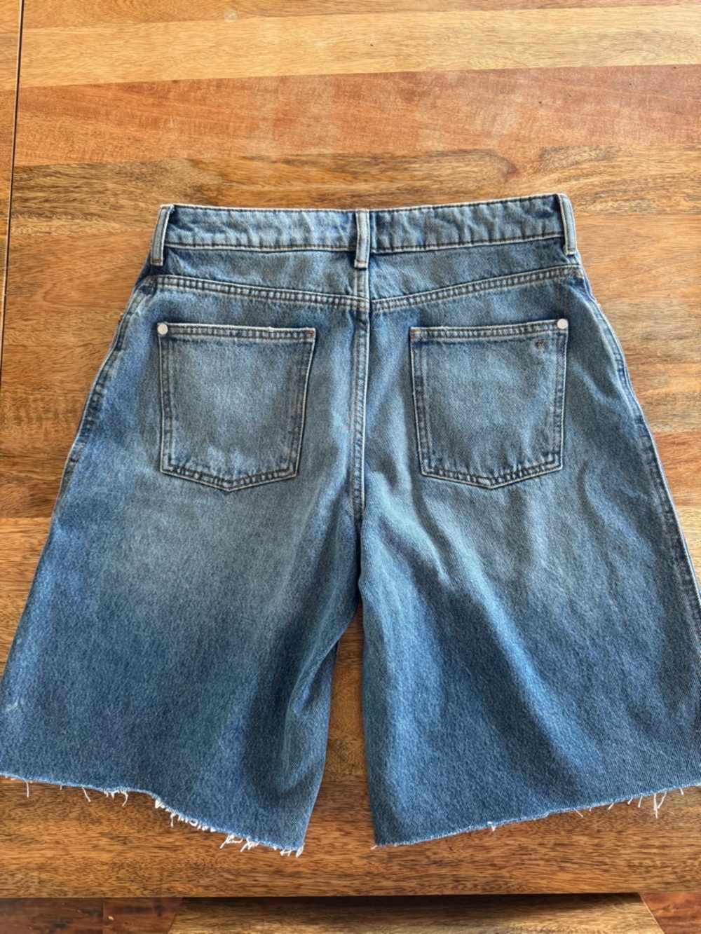Pilcro Medium Blue Denim Jeans with Contrast Stitching - Picture 2 of 3